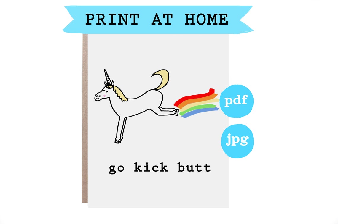 Kick Butt Good Luck Support Card