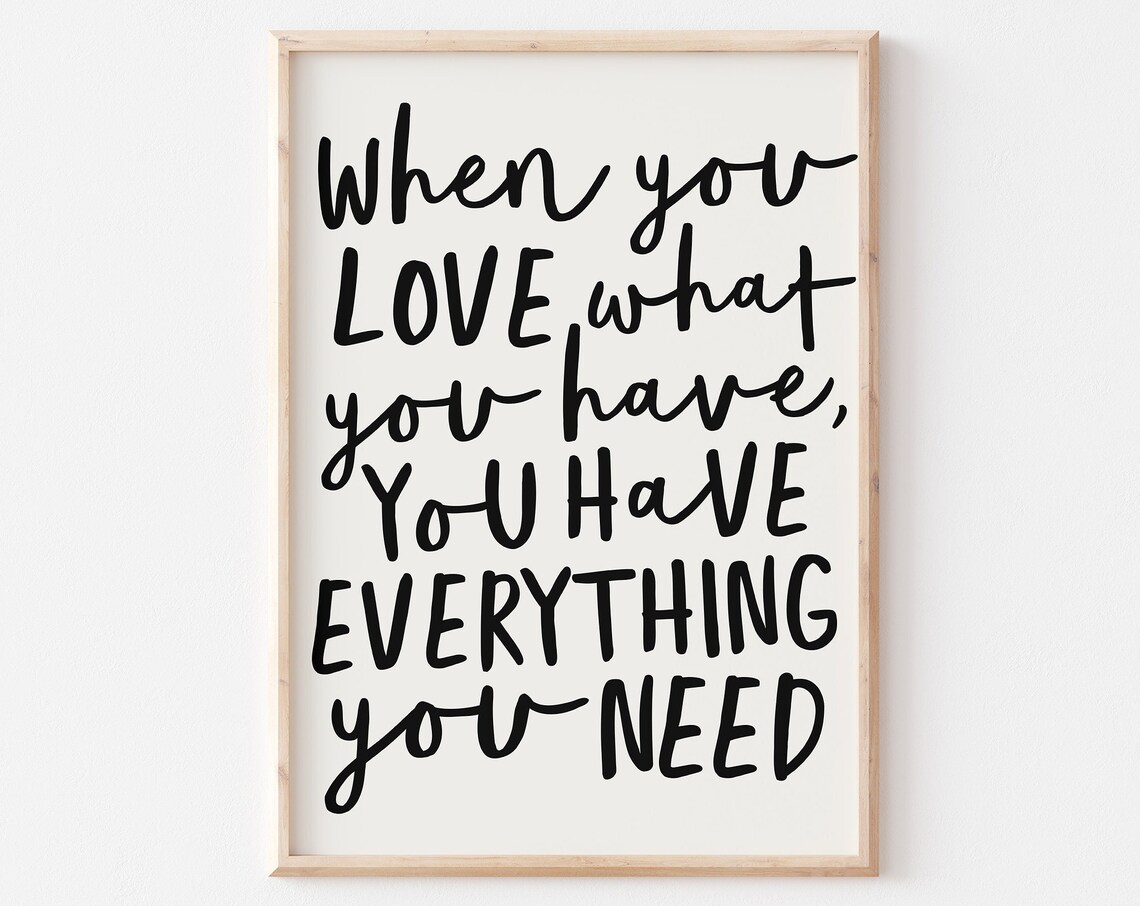 Self Love Motivational Quote Poster, Wall Art