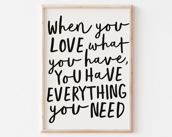 Self Love Motivational Quote Poster, Wall Art