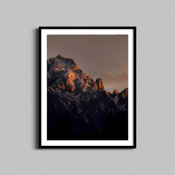 Mount Sneffels Alpenglow Snow Capped Peak Dusk Mountain Photo Poster