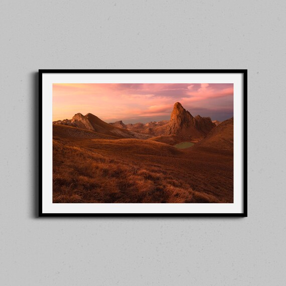 Colorado Rocky Mountains Sunset Peaks Landscape Photography Poster
