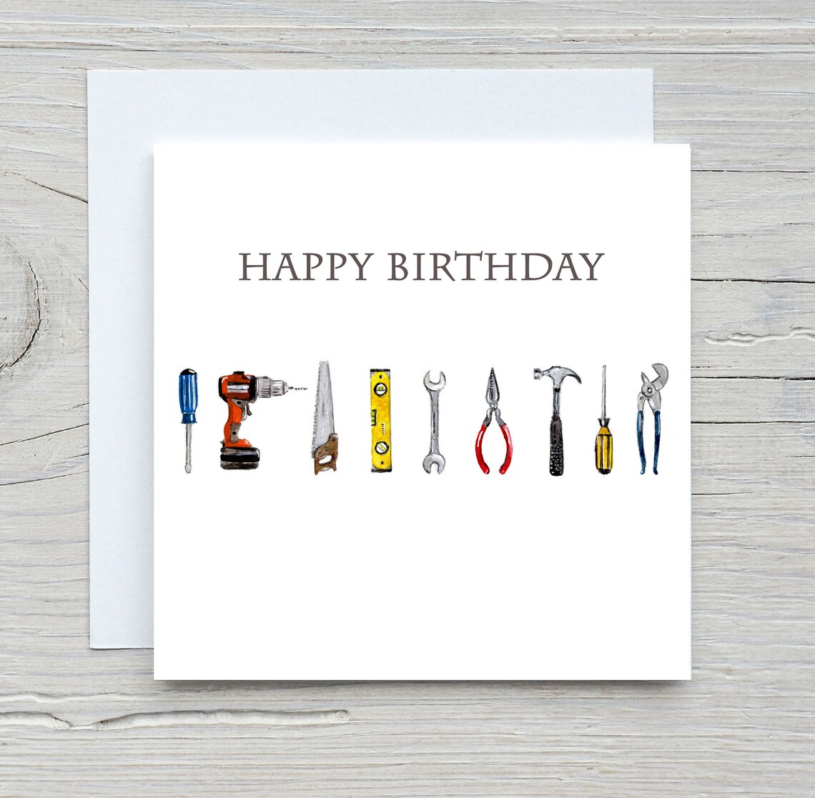 Tools Birthday Card, Builders Dad Birthday Card