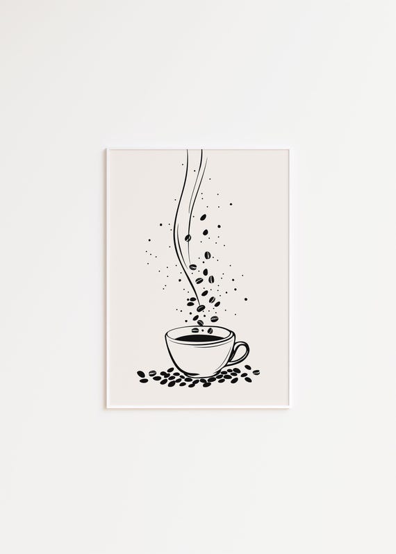 Coffee Wall Art Trendy Coffee Bar Art Cafe Art Coffee Shop Wall Art Modern Coffee Poster Kitchen Wall Decor 173
