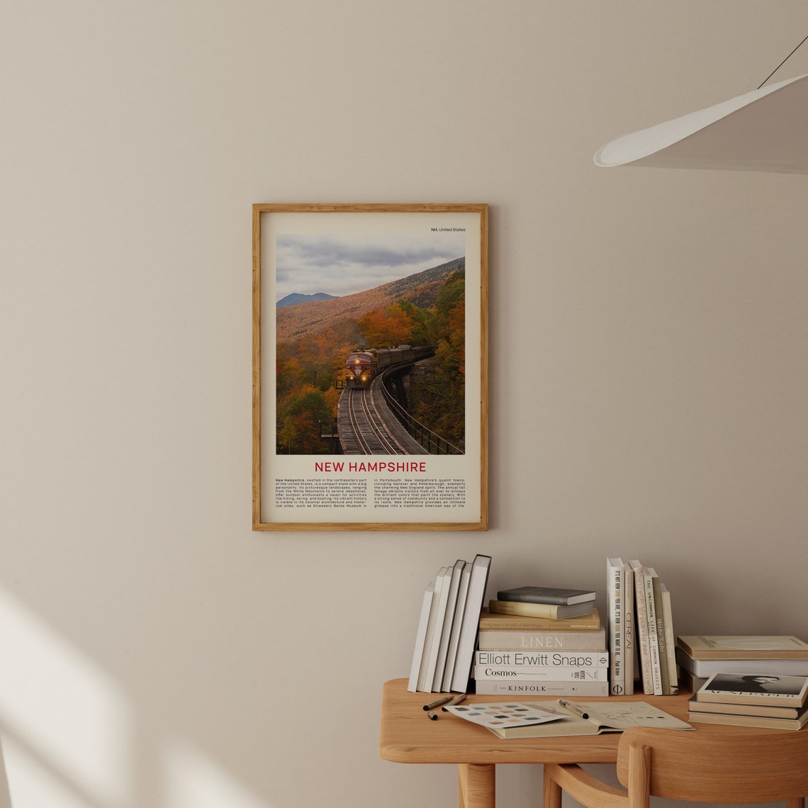 New Hampshire Fall Foliage Train Through Mountains Photo Poster - Image 3