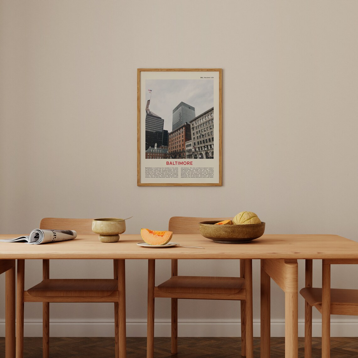 Baltimore Maryland Downtown City Buildings Film Photo Travel Poster - Image 4