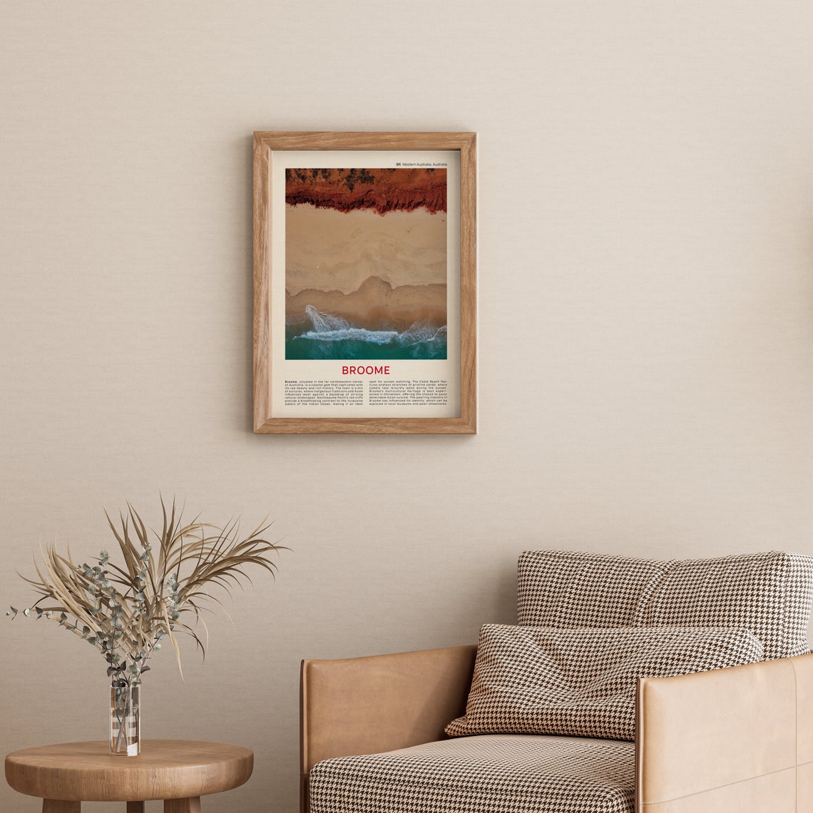 Broome Western Australia Aerial Red Cliffs Cable Beach Photo Poster - Image 3