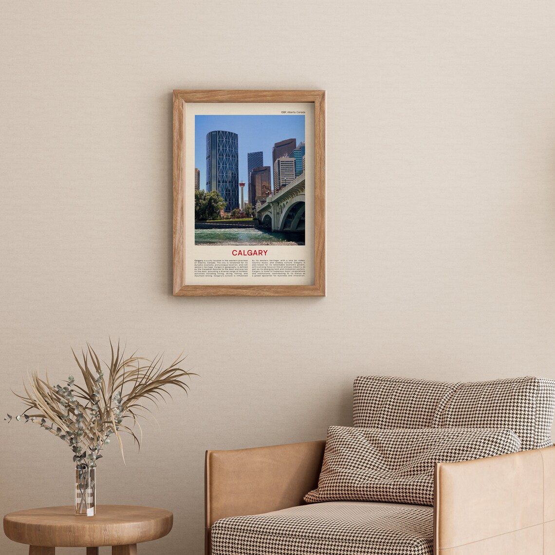 Calgary Alberta Downtown Skyline Bridge River City Photo Poster - Image 4