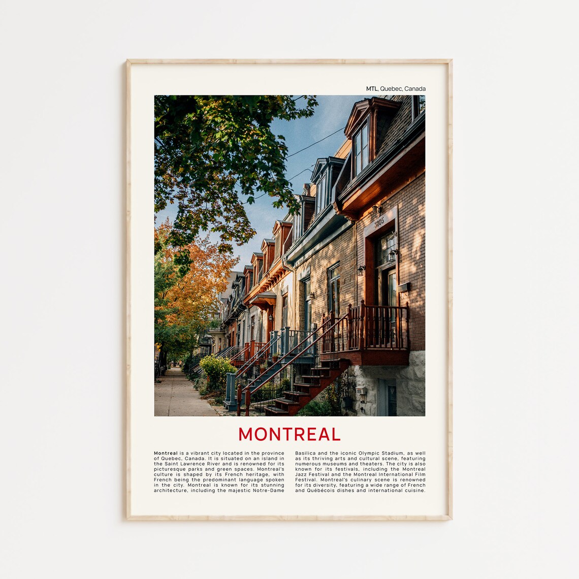 Montreal Print Film Photo Montreal Wall Art Montreal Poster Montreal Photo Montreal Poster Print Quebec Wall Decor Canada Poster Print