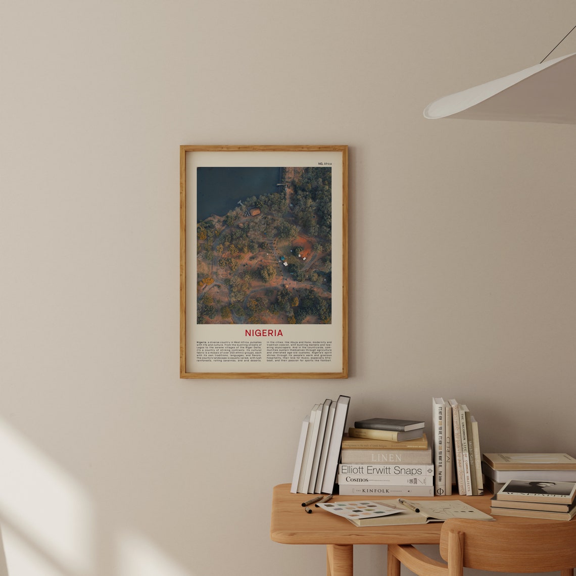 Nigeria Aerial Village River Forest Drone View Travel Poster - Image 2