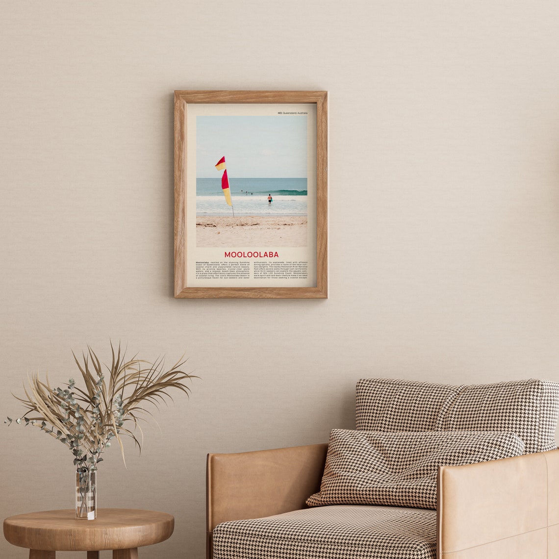 Mooloolaba Beach Surf Flags Queensland Film Photo Travel Poster - Image 3