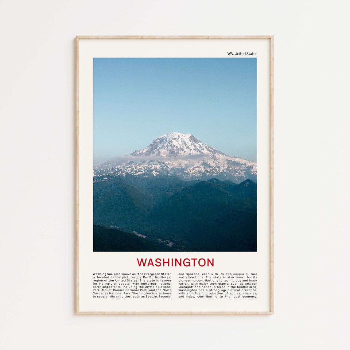 Washington Print Film Photo Washington Wall Art Washington Poster Washington Photo Washington Poster Print Usa Wall Decor Usa Art