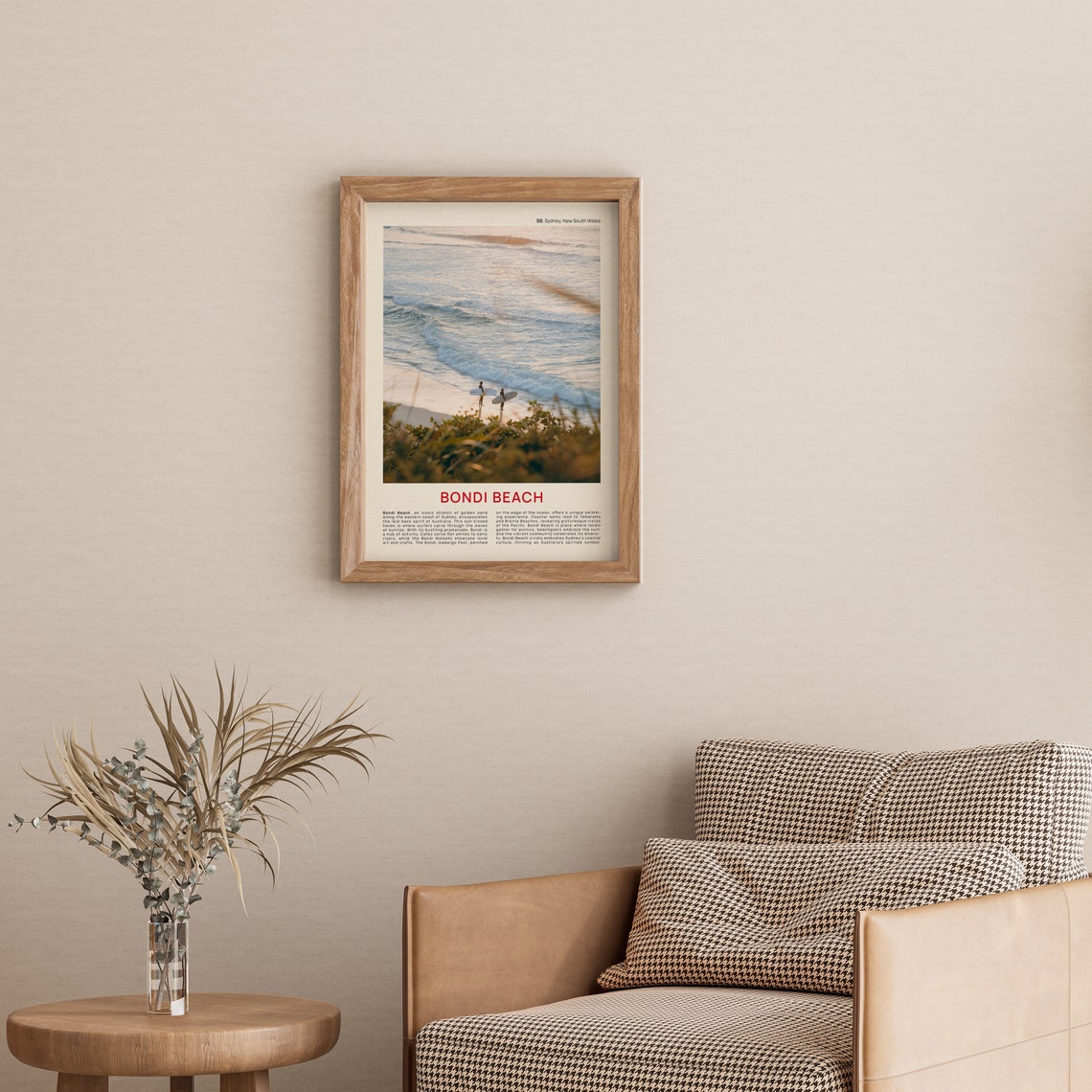 Bondi Beach Sydney Surfers at Sunrise Waves Photo Travel Poster - Image 3