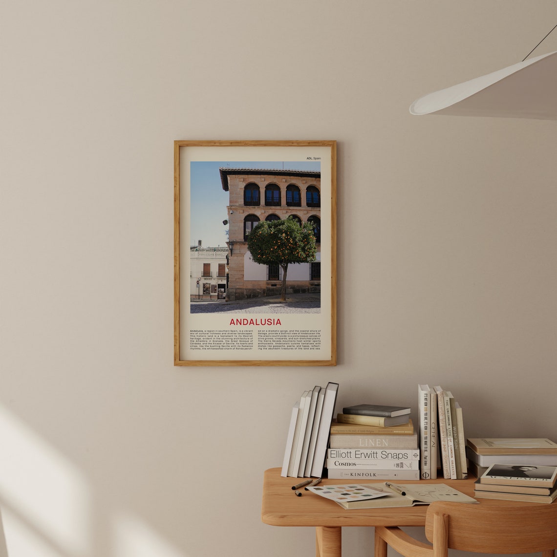 Andalusia Spain Historic Stone Building Orange Tree Photo Poster - Image 2