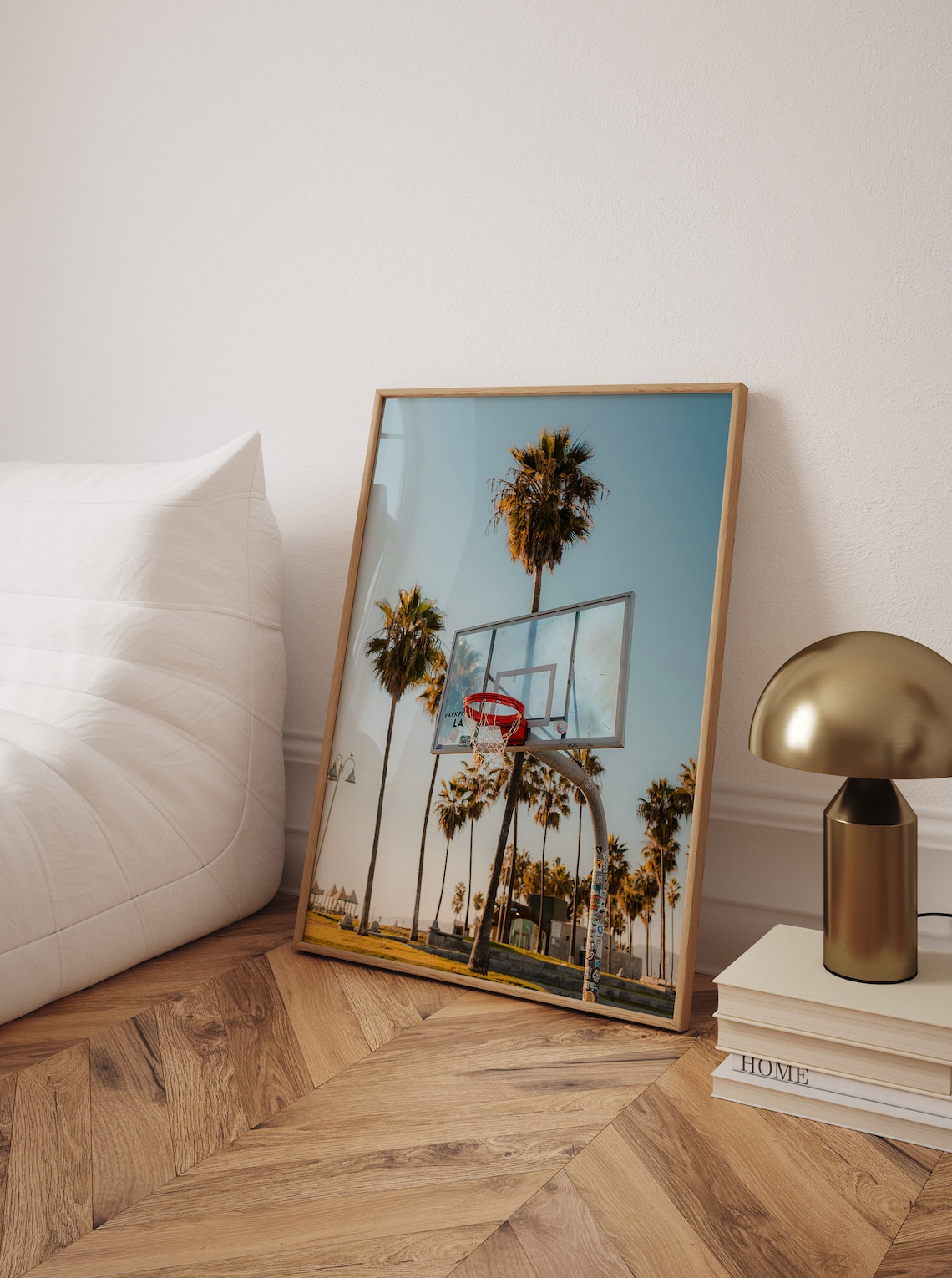 Venice Beach Basketball Court Print Poster