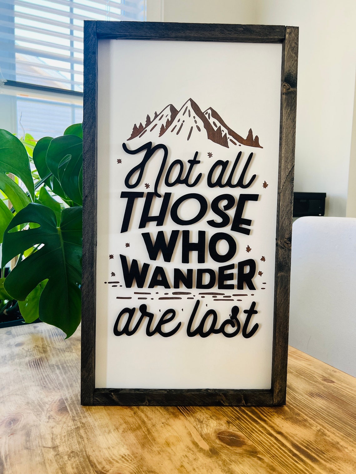Not All Those Who Wander Are Lost Mountain Quote Decor Poster - Image 3
