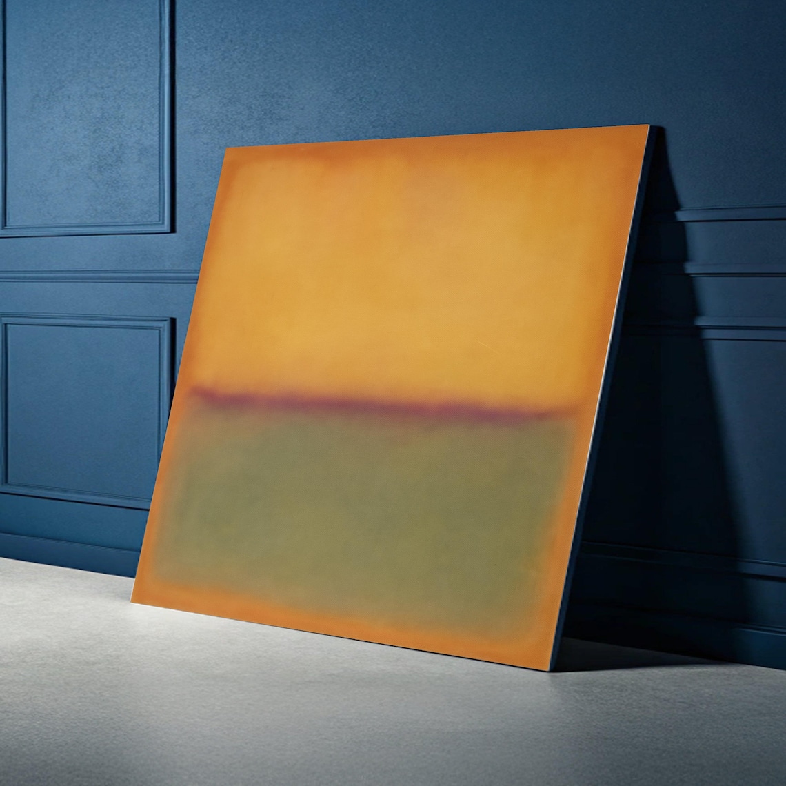 Abstract Color Field Amber Green Soft Gradient Modern Rothko Style Poster