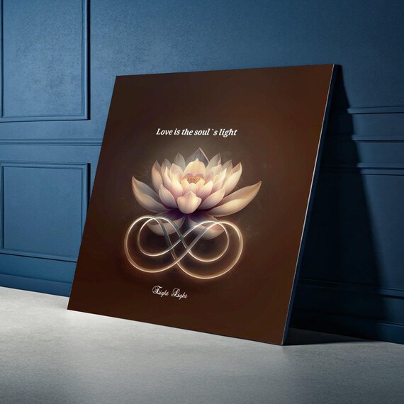 Lotus Infinity Symbol Love Quote Inspirational Spiritual Art Poster
