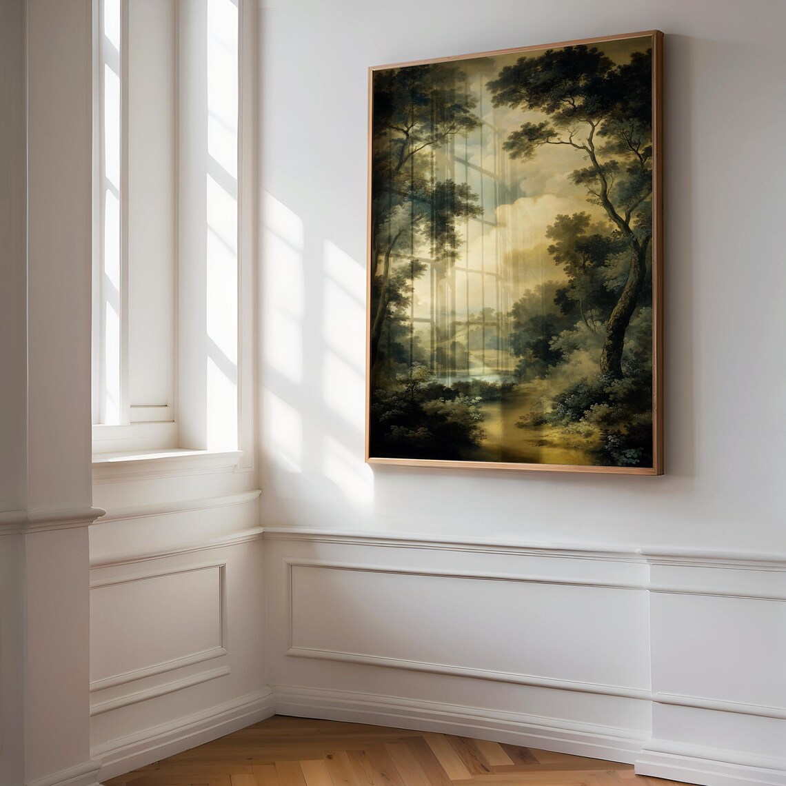 Vintage Forest Landscape Art Print, Mid-Century - Image 4