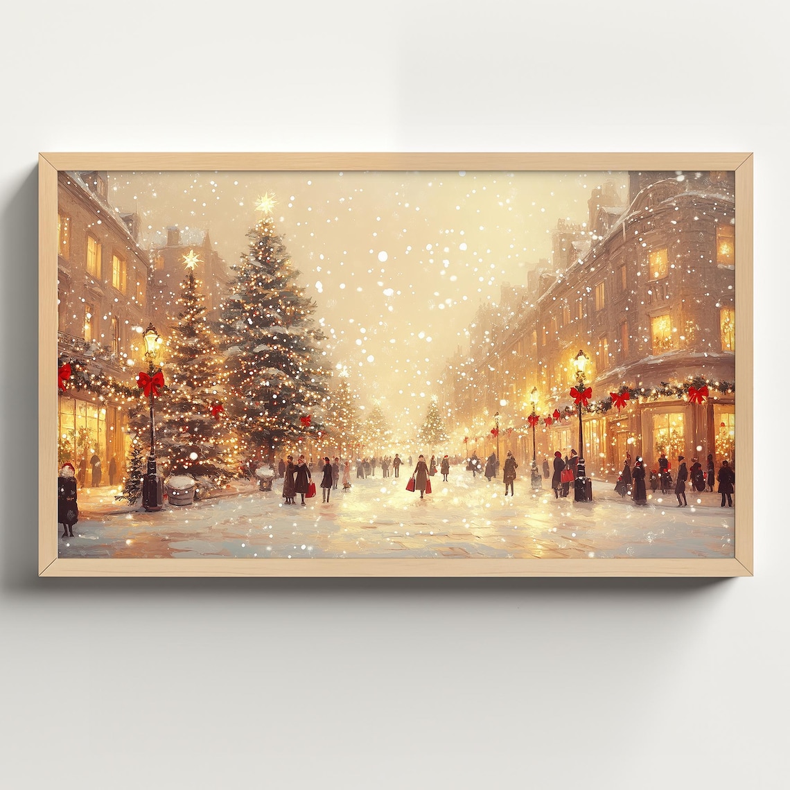 Neutral Christmas Tree, Winter Holiday Art Print