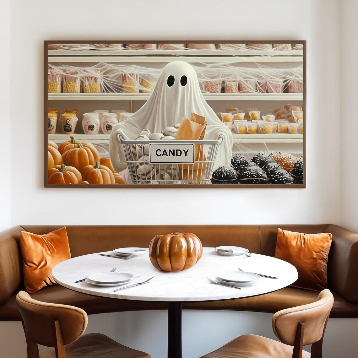 Halloween Ghost Art Print, Whimsical Farmhouse Decor - Image 4