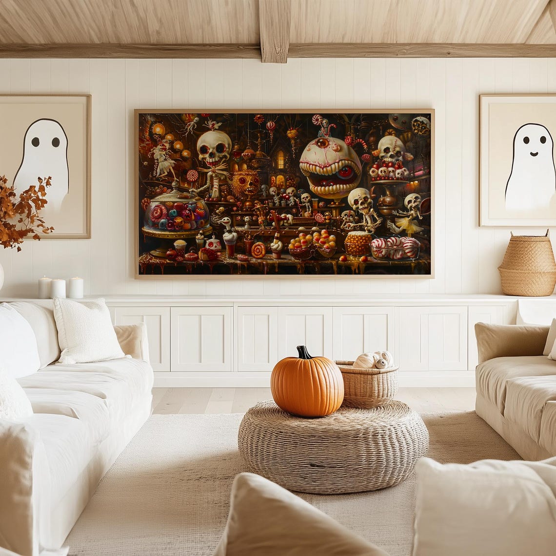 Spooky Candy Shop With Skeleton and Monster Sweet Characters Poster - Image 5