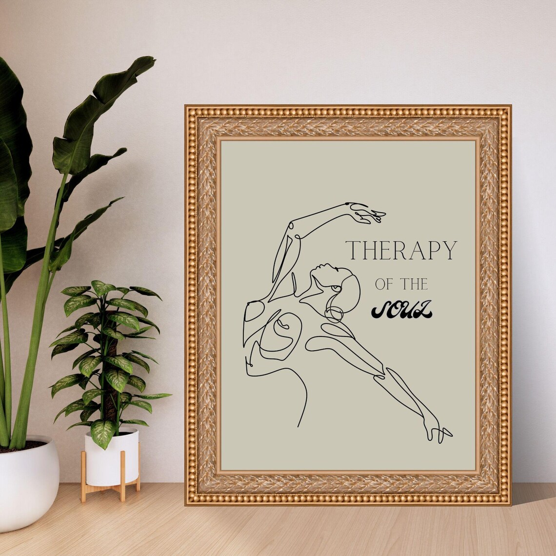 Therapy Of The Soul Minimalist Wall Art With Dancing Woman Dance Lovers Art Woman Art Feminine Wall Poster - Image 5