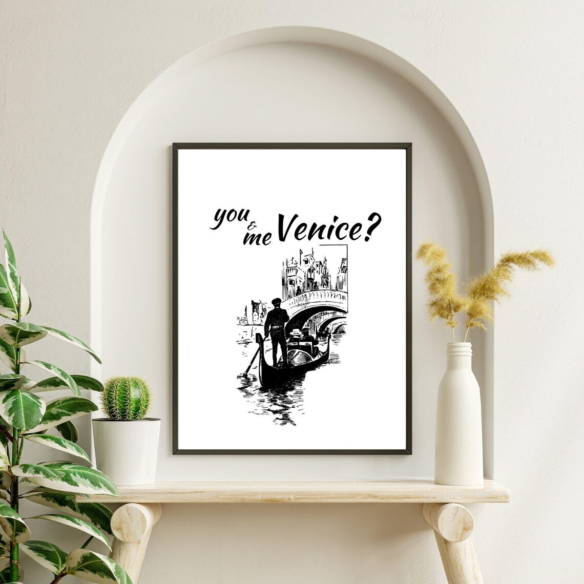 You And Me Venice Romantic Minimalist Travel Poster - Image 7