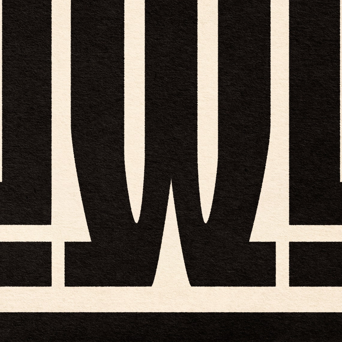 Black Interlocking Howdy Typography Modern Western Art Style Poster - Image 3