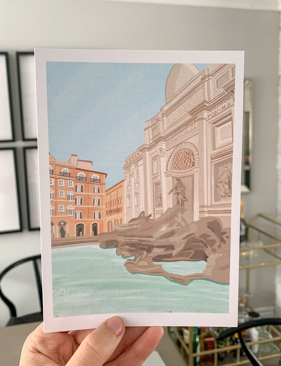 Trevi Fountain Rome Travel Poster, Italy Wall Art - Image 2