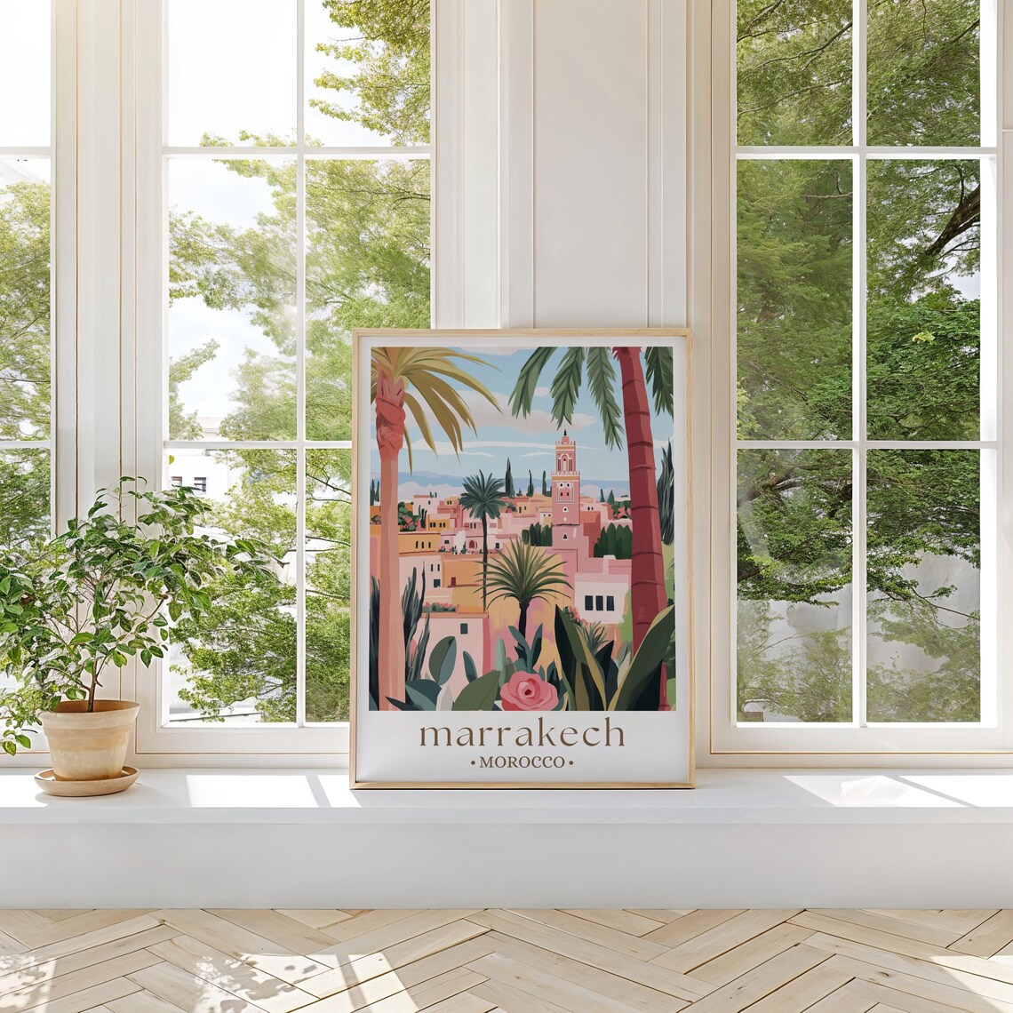 Marrakech Palace Retro Travel Poster, Morocco - Image 2