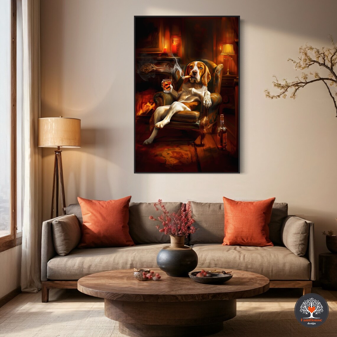 Victorian Beagle Custom Regal Pet Portrait Art Print - Image 4
