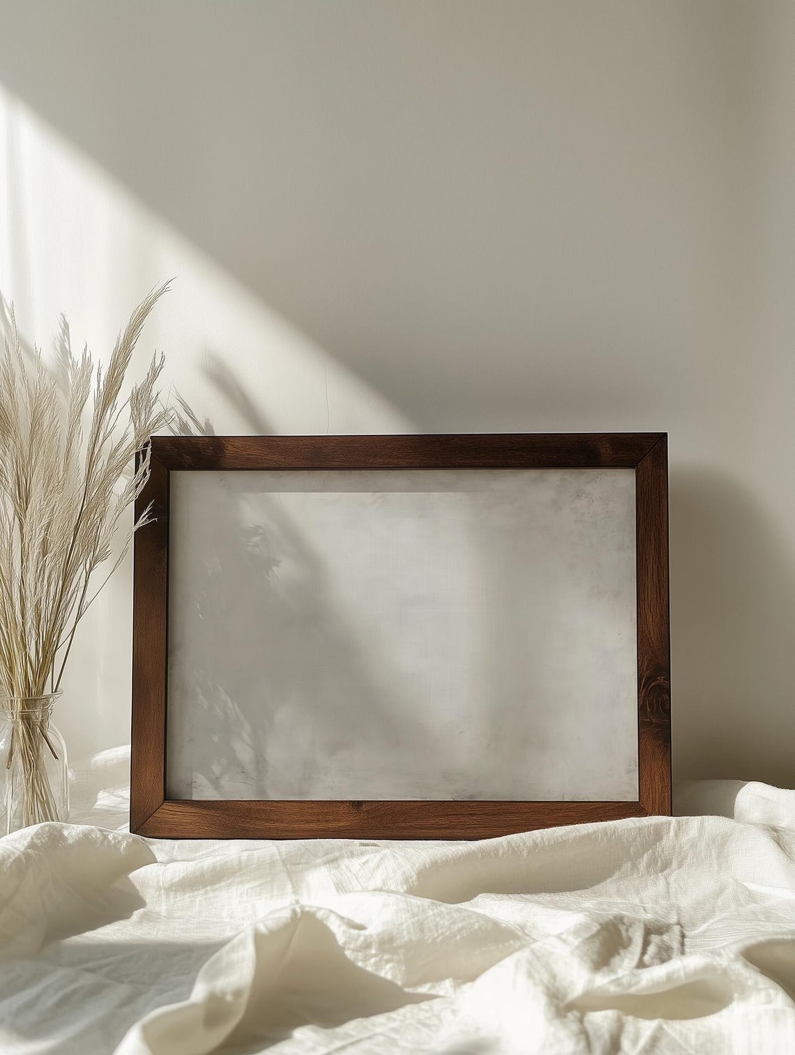 Grey Texture Abstract Painting Framed Minimalist Moody Poster - Image 3
