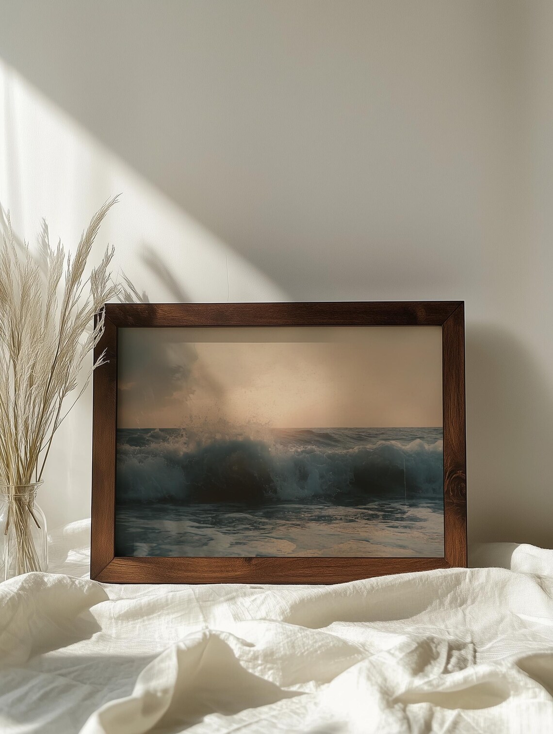 Breaking Ocean Wave At Sunrise Golden Light Surf Photography Poster - Image 7