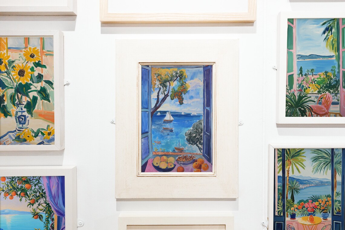 Matisse Open Window Ocean View with Grapes Art Print - Image 4