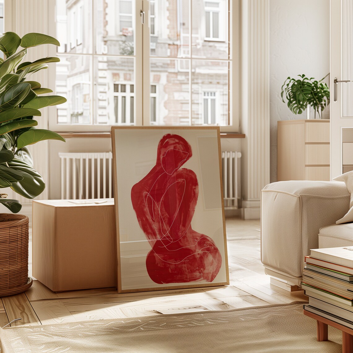 Henri Matisse Abstract Red Figure Art Print - Image 5