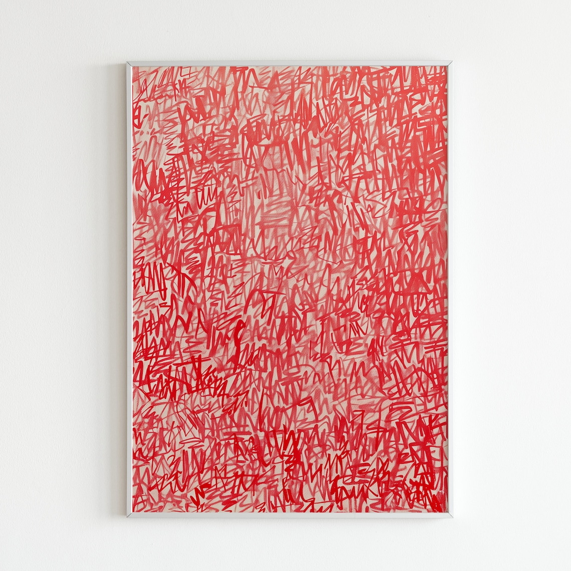 Cy Twombly Calligraphic Abstract Poster, Modern Art