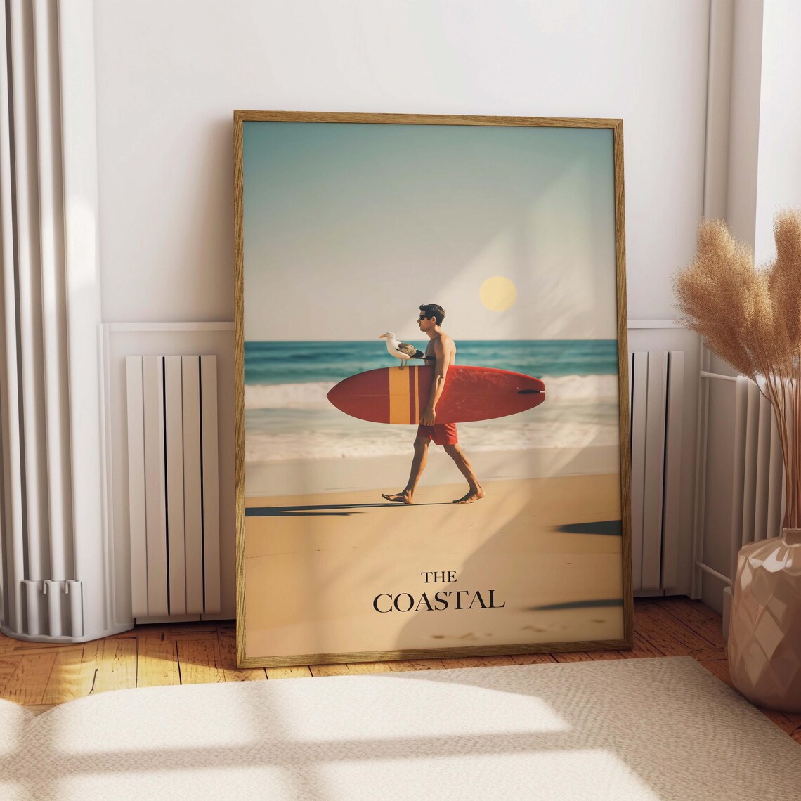 Surfer Print, Retro Beach House Coastal Vibes