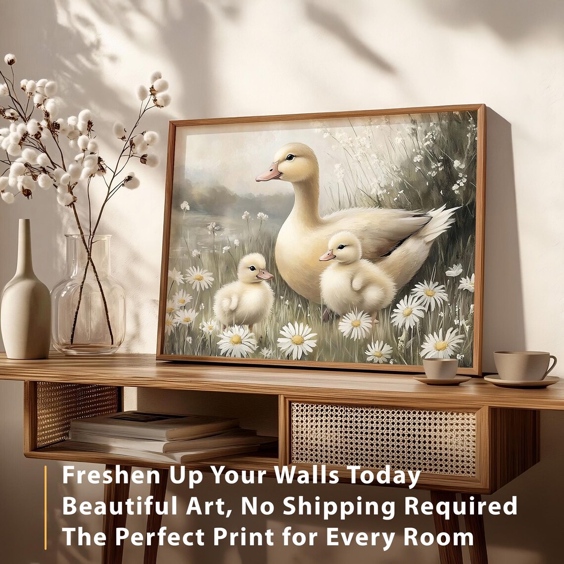 Easter Duck Print, Cute Spring Nursery Decor - Image 3