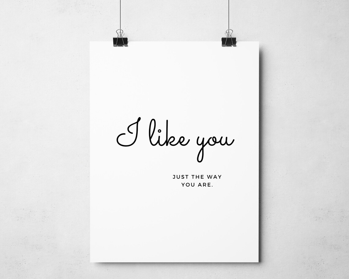 Mister Rogers I Like You Just The Way You Are Script Quote Poster - Image 3