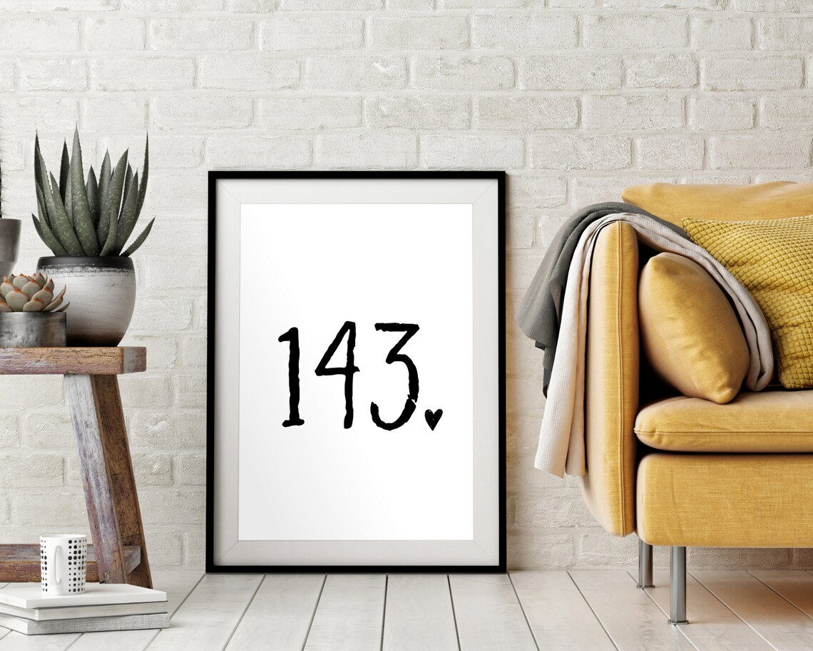 143 I Love You, Mr Rogers Kids Wall Art Print
