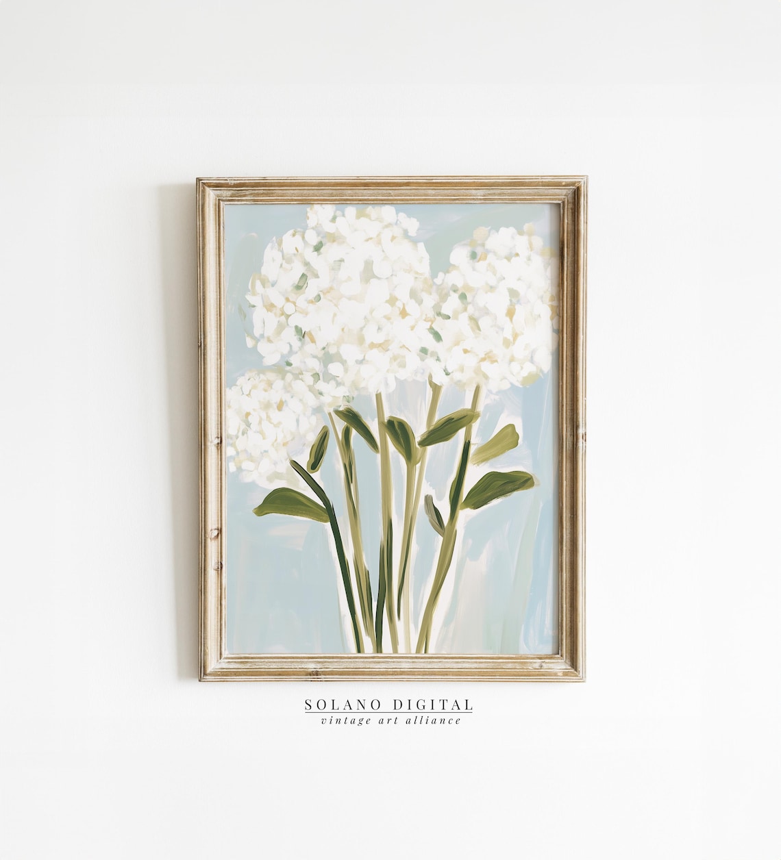 Modern Southern Floral Art Print, White Flower Arrangement