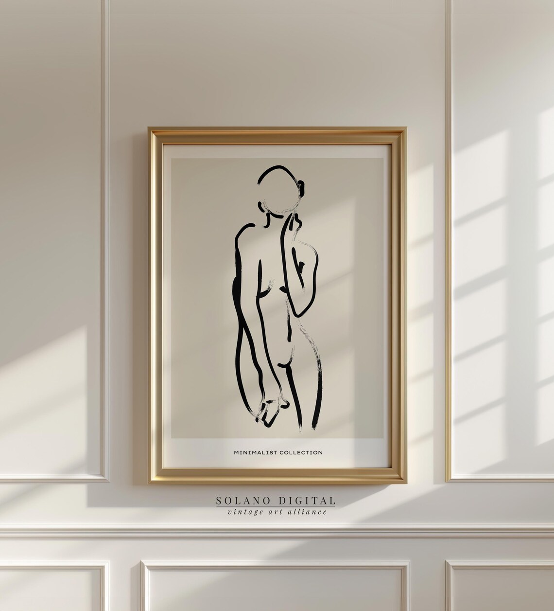 Minimalist Nude Female Figure Line Art Elegant Sketch Poster