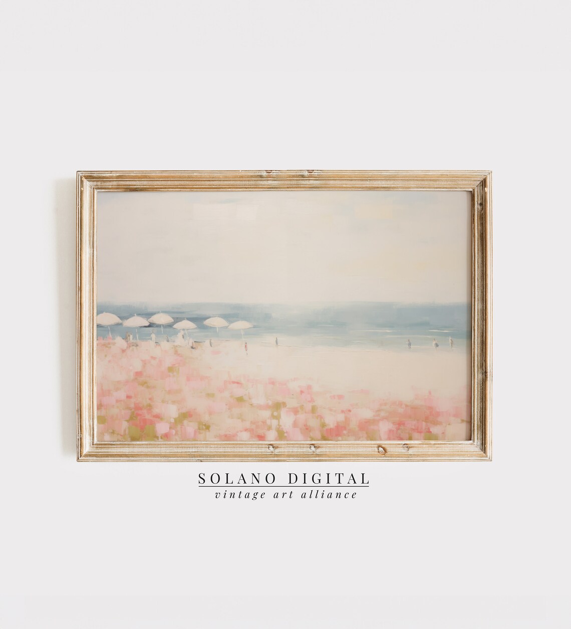 Abstract Coastal Vintage Beach Print, Seascape