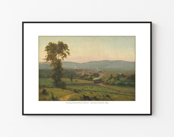 Vintage Tree And Valley, Farmhouse Artwork