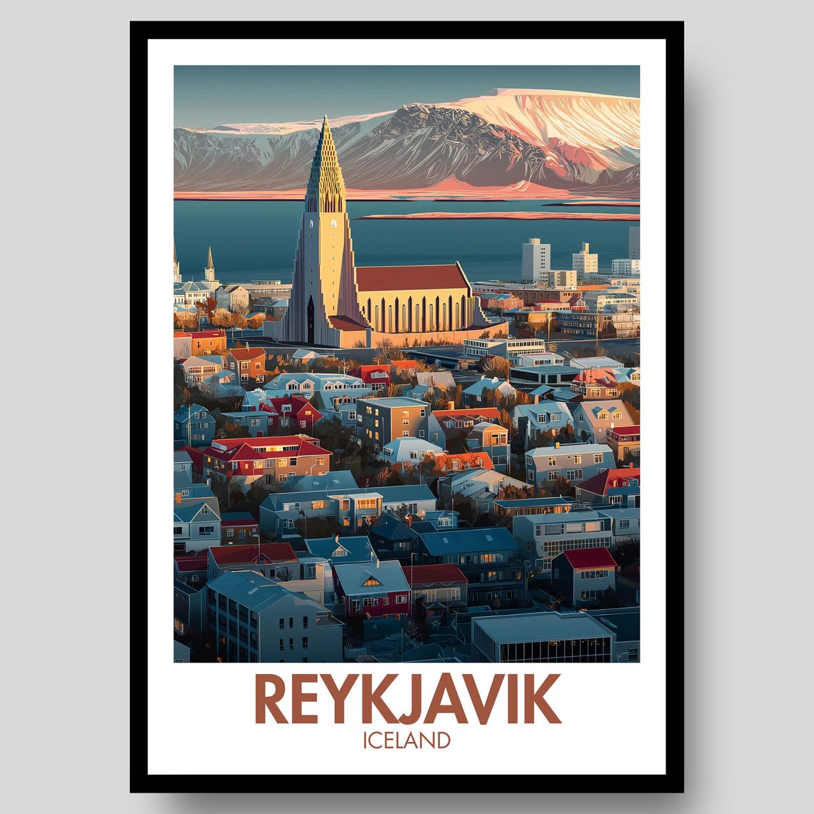 Reykjavik Iceland Wall Art Print