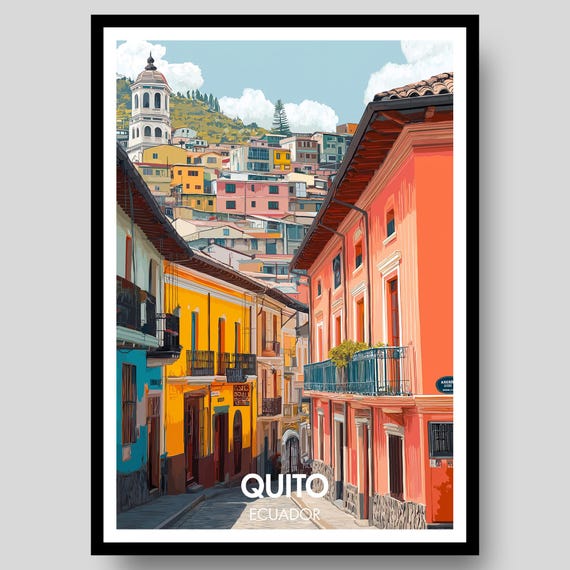 Quito Poster Ecuador Wall Art Print Gifts
