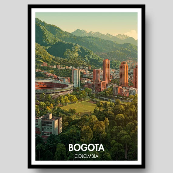 Bogota Poster, Colombia Travel Poster
