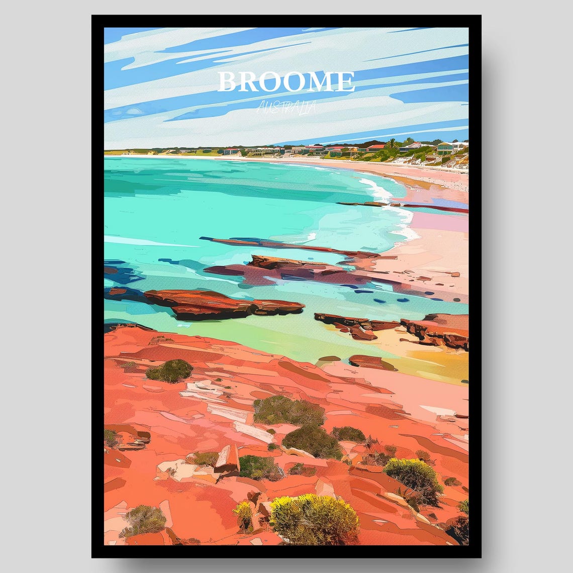 Broome Poster Australia Western Australian Wall Art Perth
