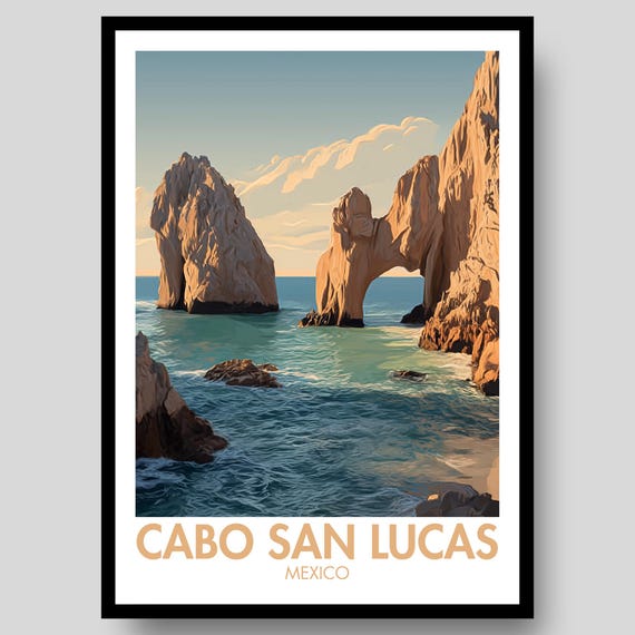 Cabo San Lucas Poster, Mexico Travel Poster
