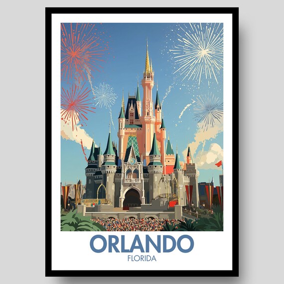 Orlando Disney Poster Print, Florida